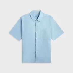 Washed Finx Typewriter Open Collar Shirt