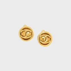WGACA Chanel Round CC Earrings