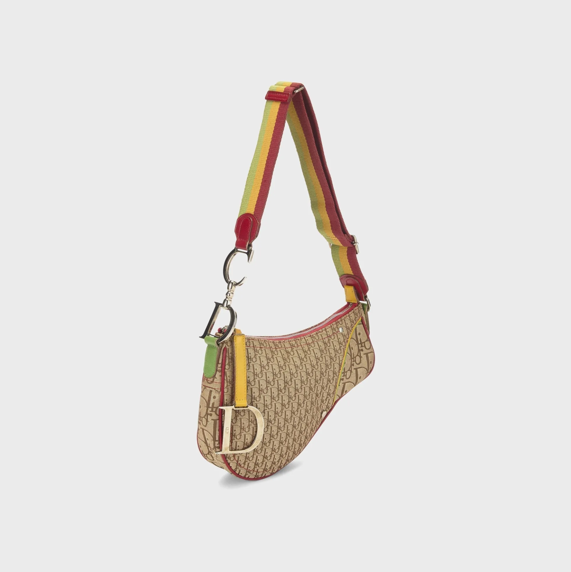 WGACA Dior Canvas Rasta Saddle Pochette