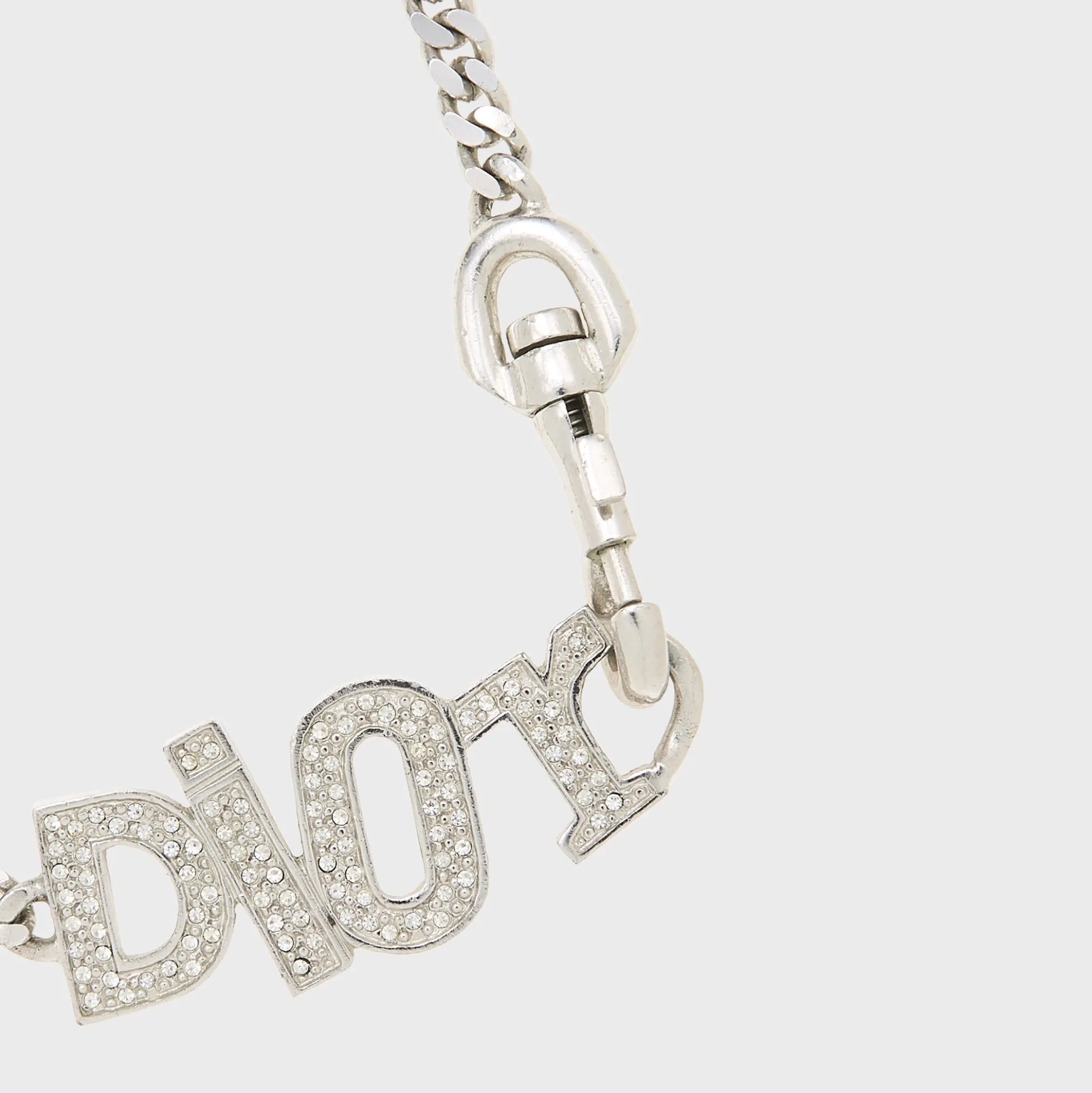 WGACA Dior Crystal Logo Necklace