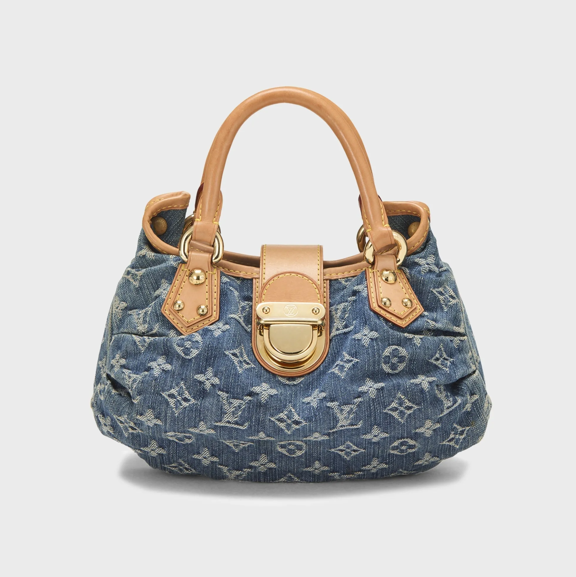 WGACA Louis Vuitton Monogram Denim Pleaty Bag