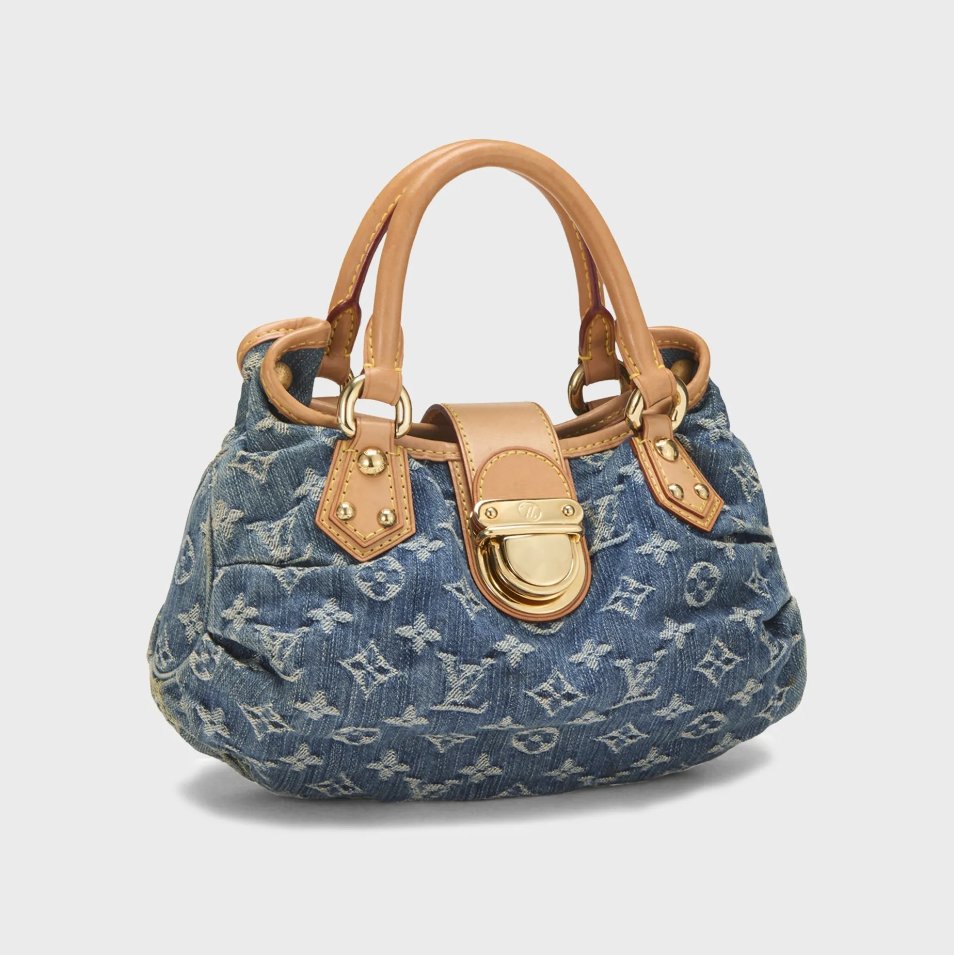 WGACA Louis Vuitton Monogram Denim Pleaty Bag