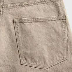 Wide Leg Twist Brown Cotton Jean