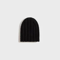 Wool Cashmere Felted Hand Knit Beanie