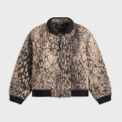 Wool Poly Leopard Jacquard Jacket