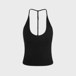 x Jennie Chantal Halter Cotton Jersey Top