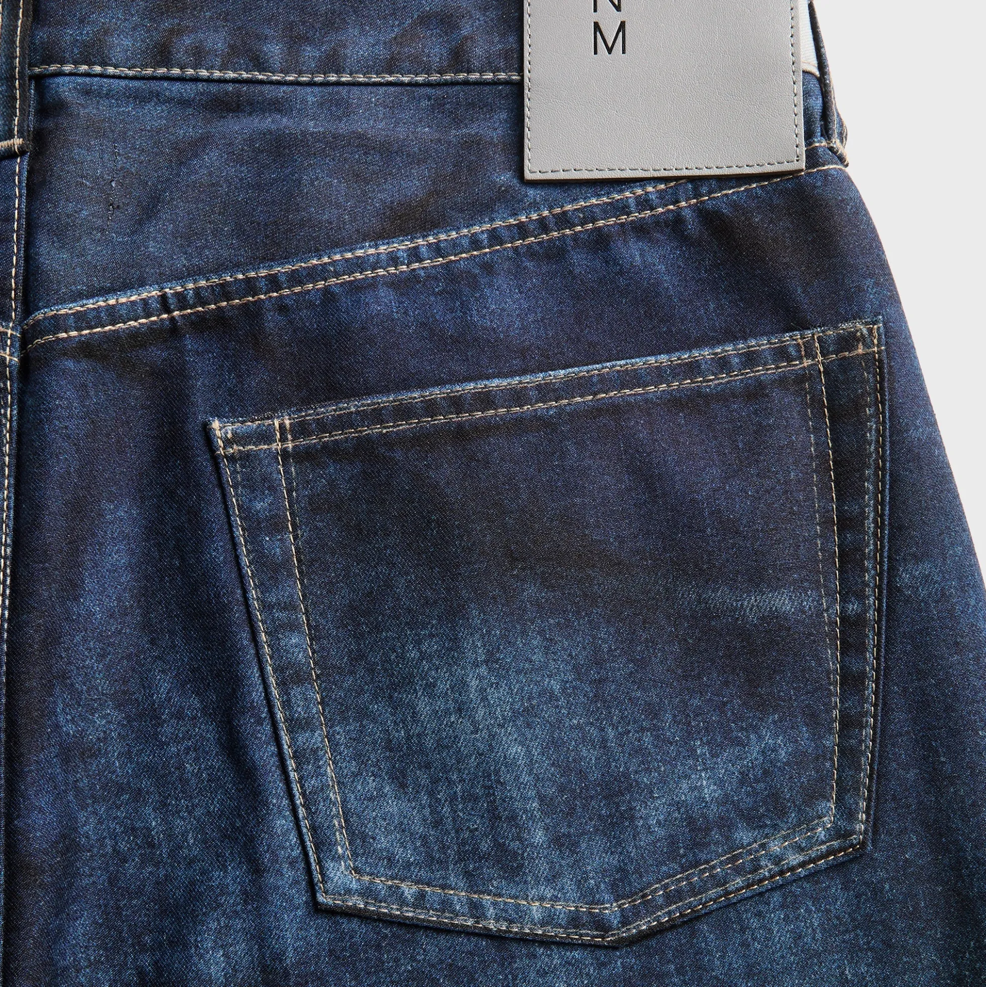 x New Manual Printed Denim Pant